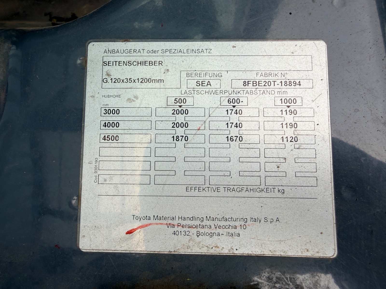 BT/Toyota 8FBE20T — Bild 3