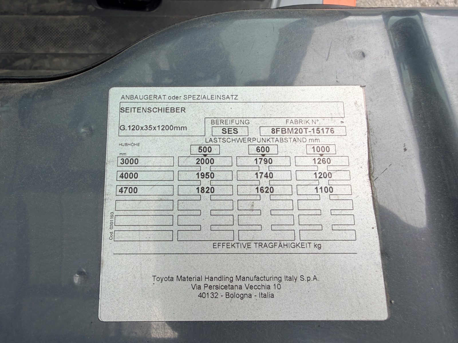 BT/Toyota 8FBM20T — Bild 3
