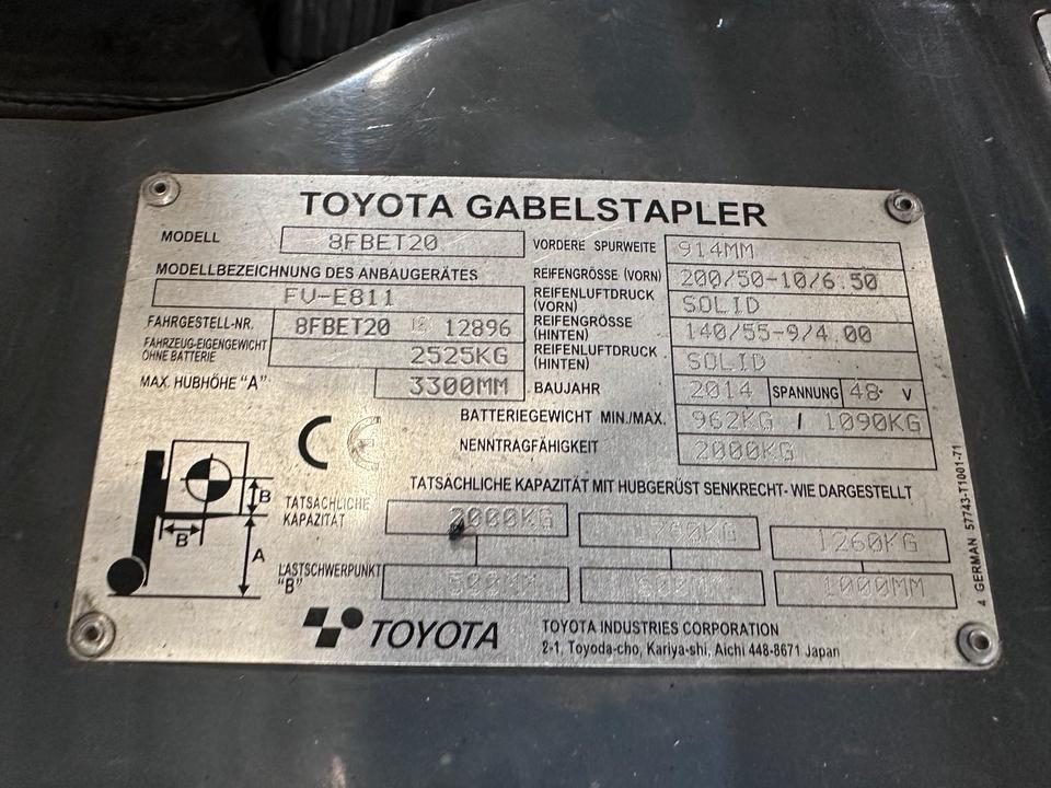 BT/Toyota 8FBET20 — Bild 9